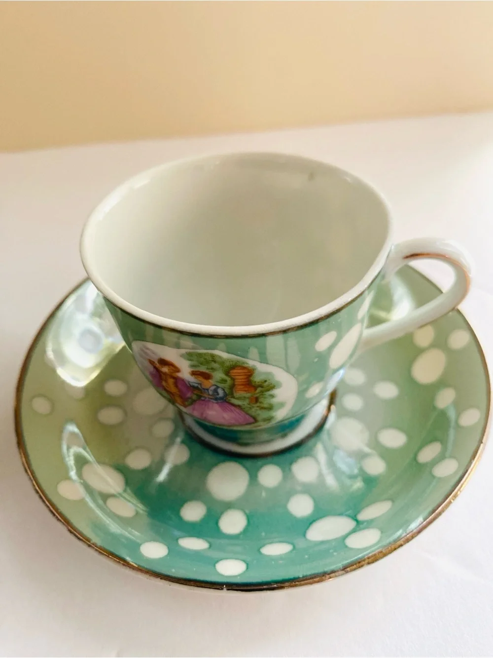 Vintage Mint Green Courting Couple 4.5